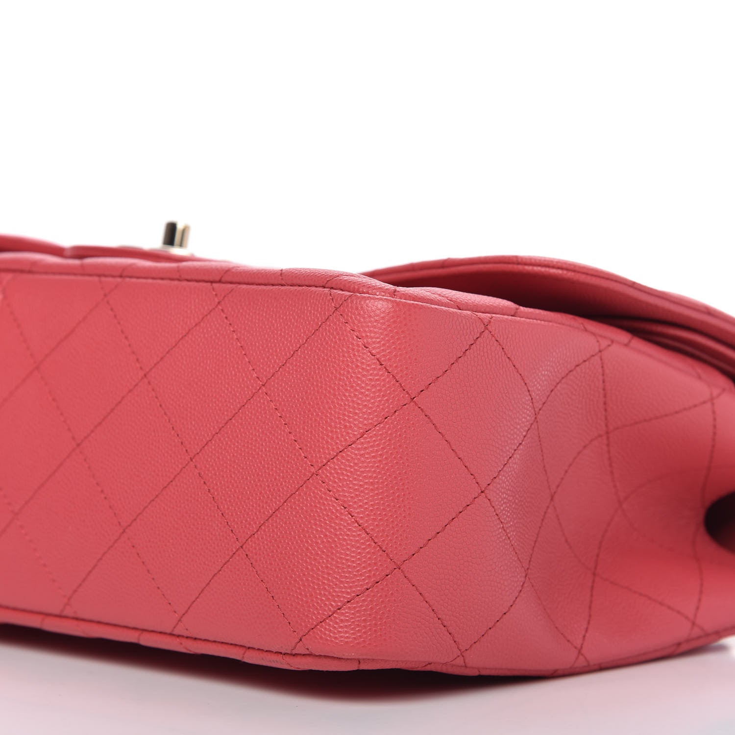 Chanel Caviar Quilted Jumbo Double Flap Dark Pink 7 of 10