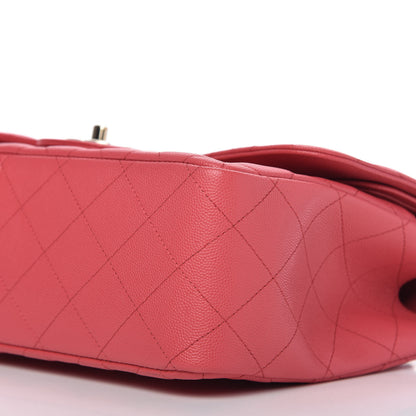 Chanel Caviar Quilted Jumbo Double Flap Dark Pink 7 of 10