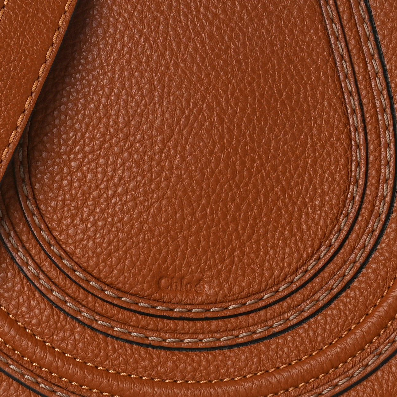 Chloe Grained Calfskin Small Marcie Saddle Bag Tan 7 of 11