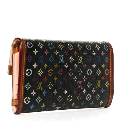 Louis Vuitton Monogram Multicolor Porte Tresor International Wallet Black 3 of 12