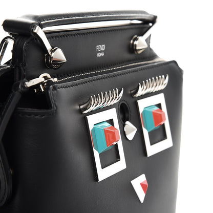 Fendi Vitello Baltico Hypnoteyes Studded Small Dotcom Click Chain Satchel Black 10 of 10