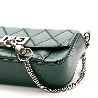 Givenchy Goatskin Quilted GV3 Mini Pocket Convertible Bag Green Forest 8 of 8