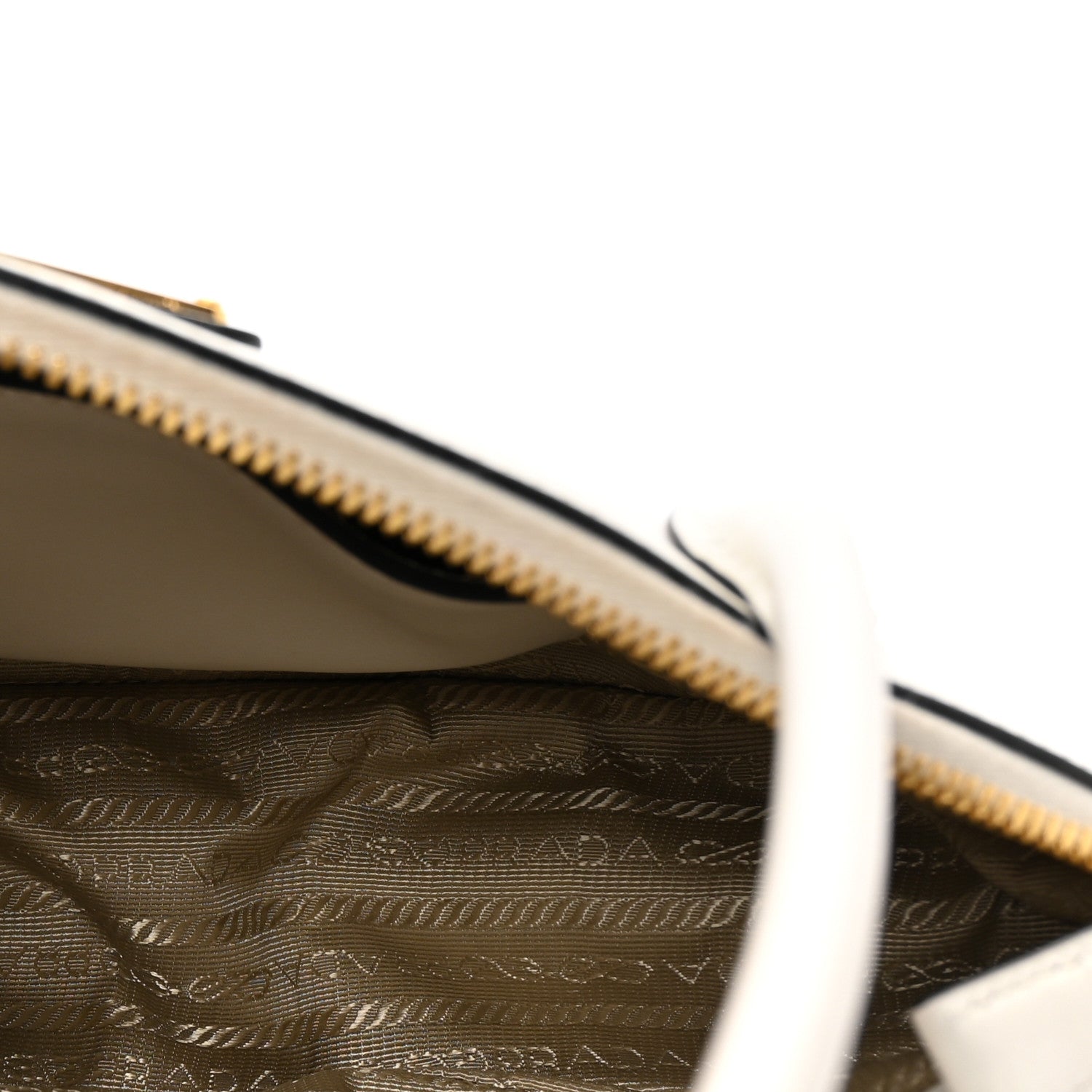 Prada City Calfskin Small Triangle Shoulder Bag White 5 of 9
