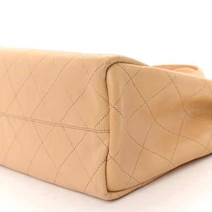 Chanel Caviar Stitched Large Shopping Tote Beige 10 of 10