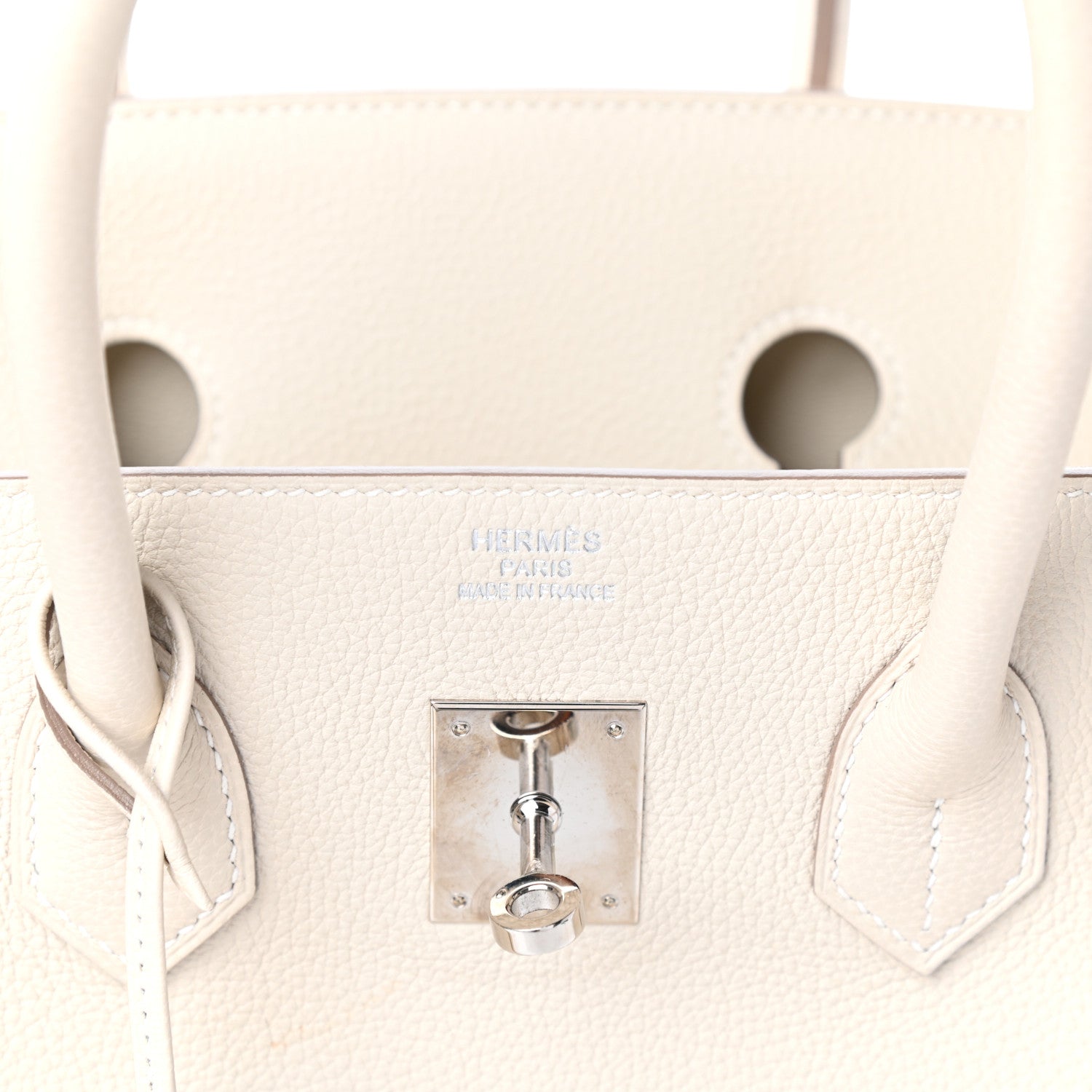 Hermes Taurillon Clemence Birkin 35 Craie 6 of 11