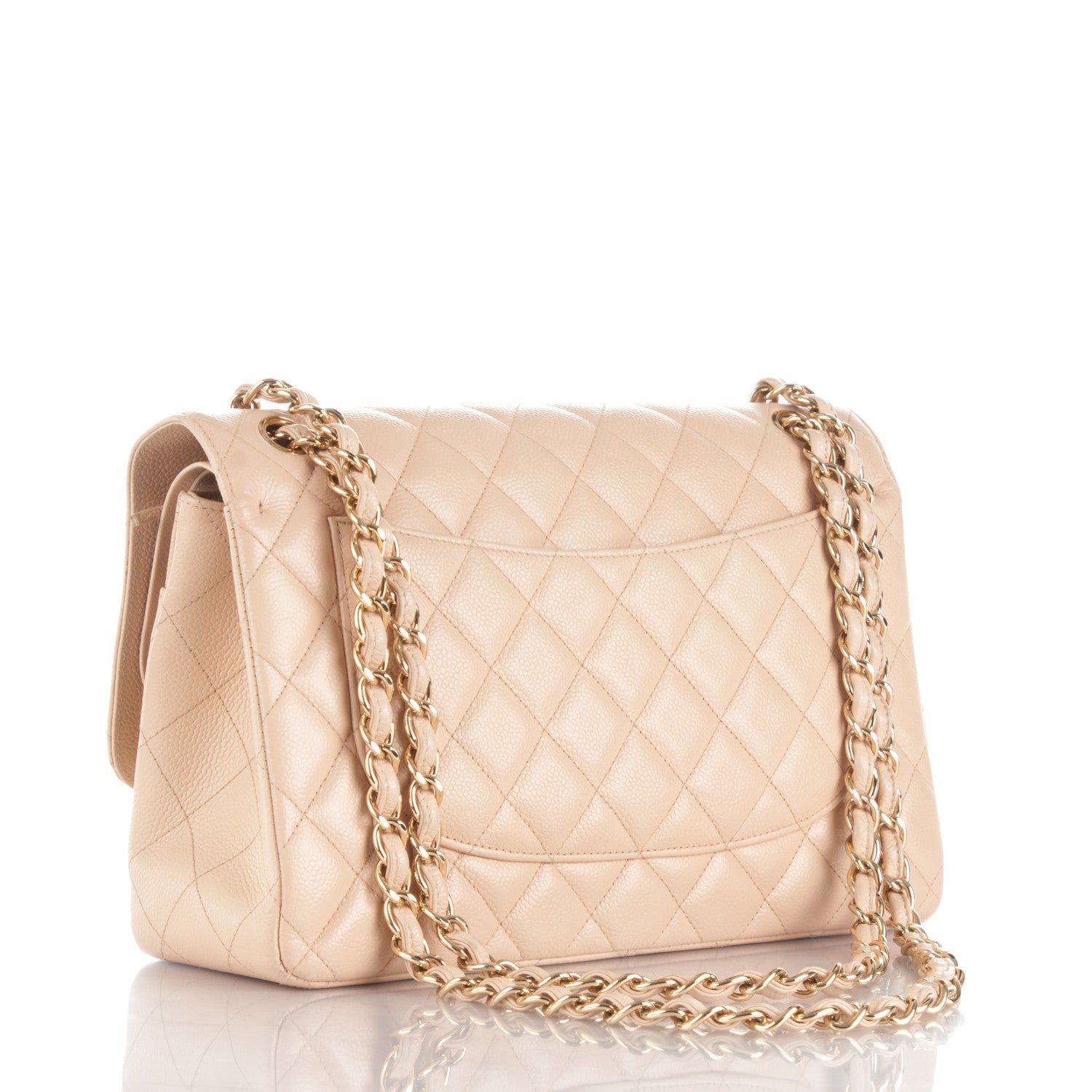 Chanel Caviar Quilted Jumbo Double Flap Beige Clair 3 of 9