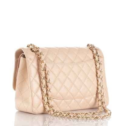 Chanel Caviar Quilted Jumbo Double Flap Beige Clair 3 of 9