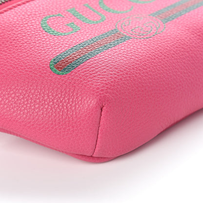 Gucci Grained Calfskin Small Logo Belt Bag Box Pink Green 9 of 10