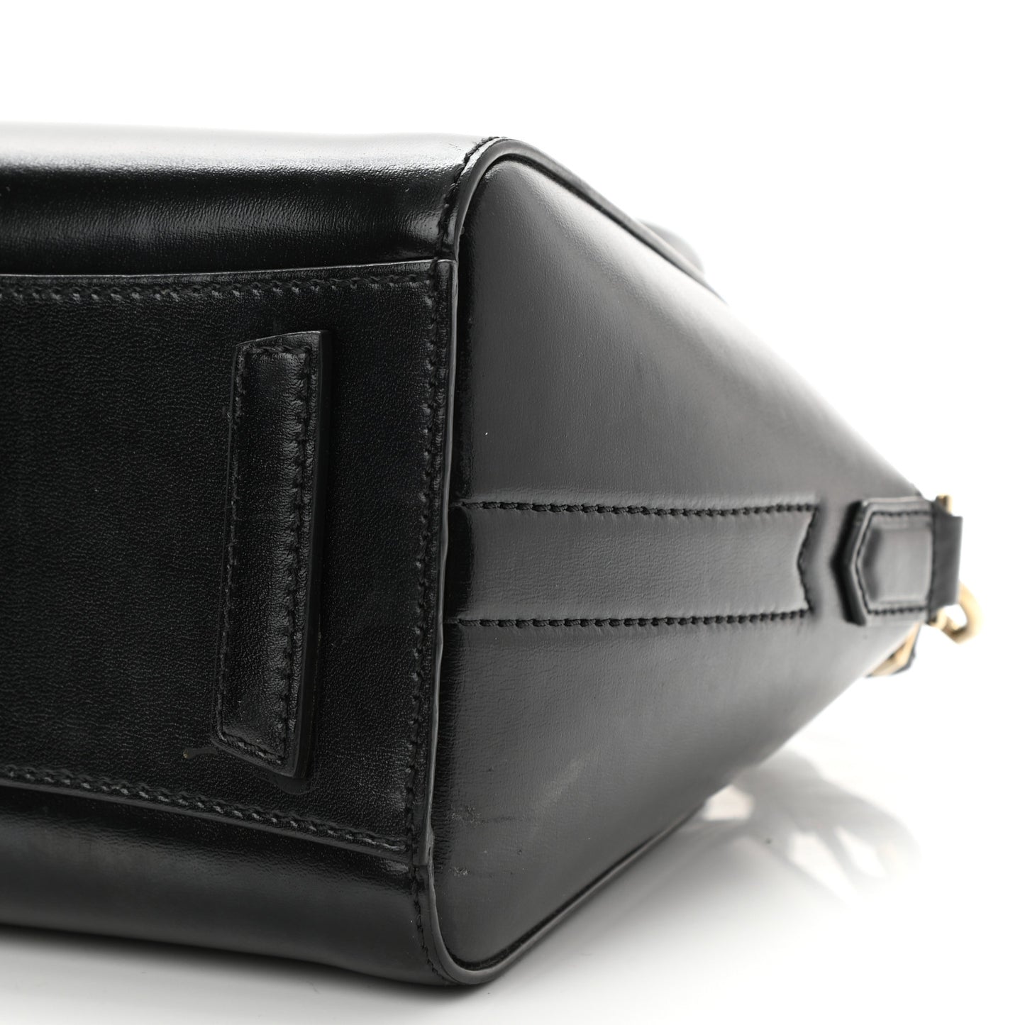 Shiny Lord Calfskin Mini Antigona Black