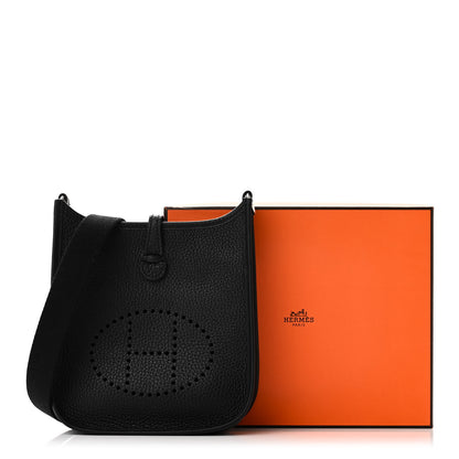Hermes Taurillon Clemence Evelyne TPM Black 11 of 11