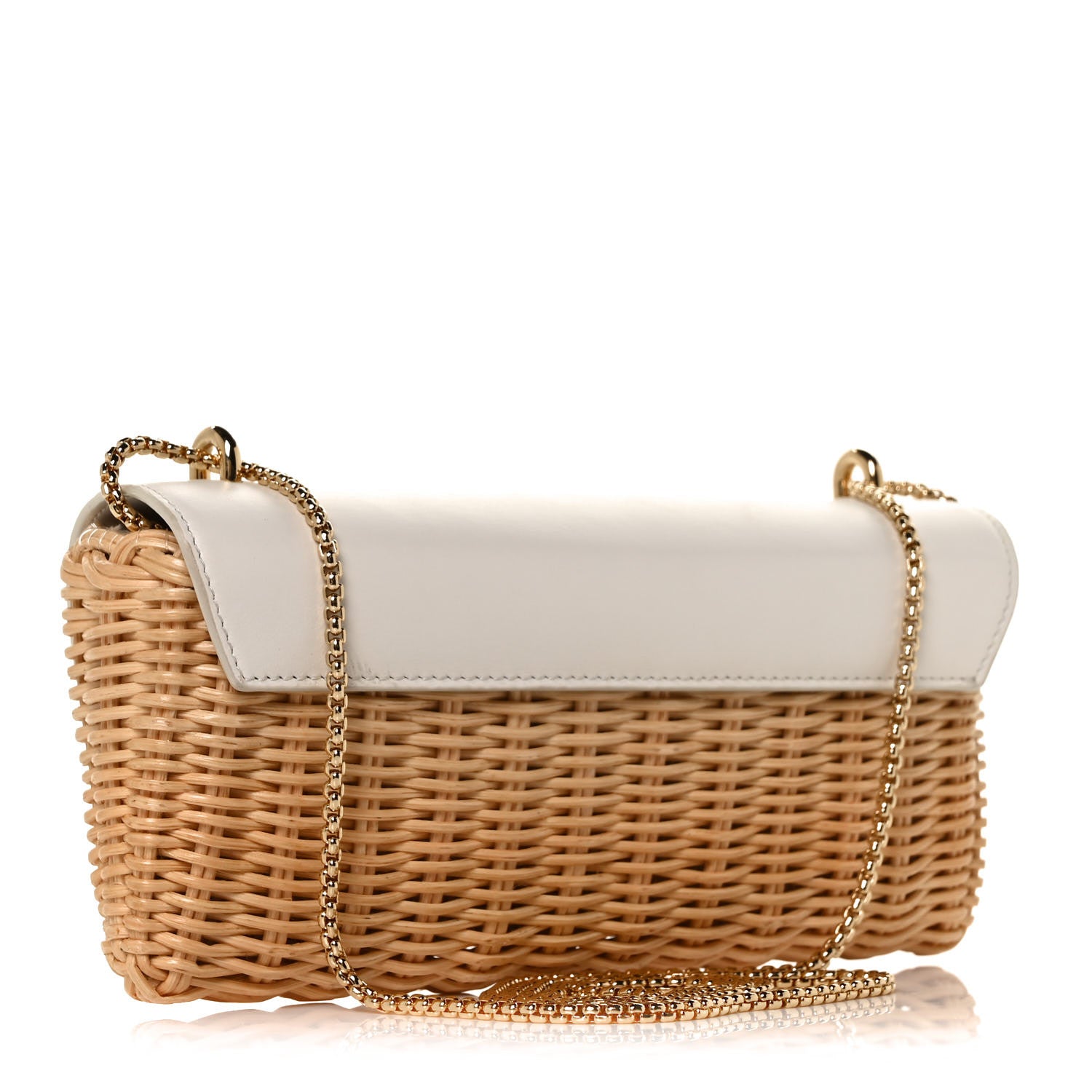 Prada Midollino City Calfskin Mini Bag Naturale White 2 of 8