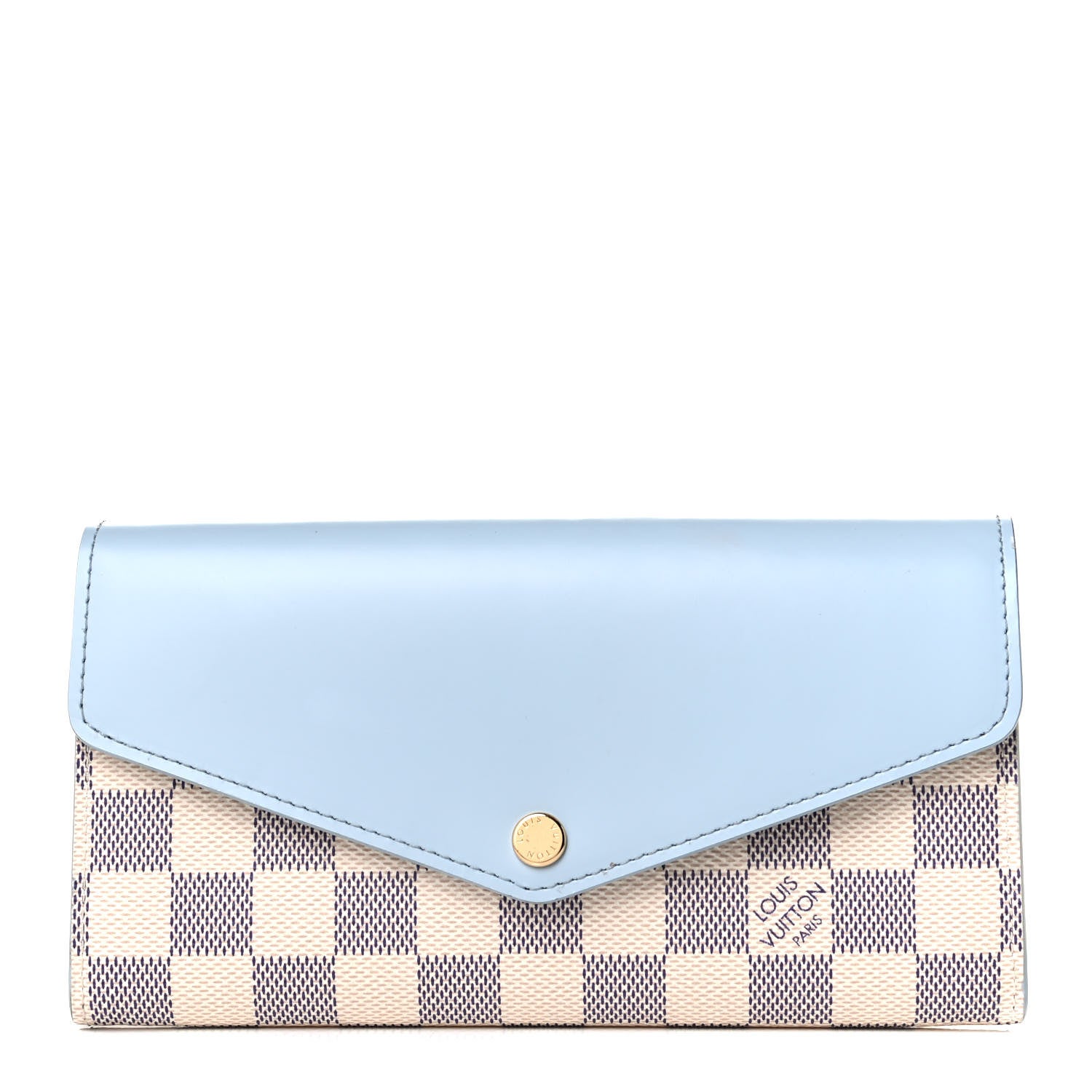 Louis Vuitton Damier Azur Sarah Wallet NM Bleu Olympe 1 of 5