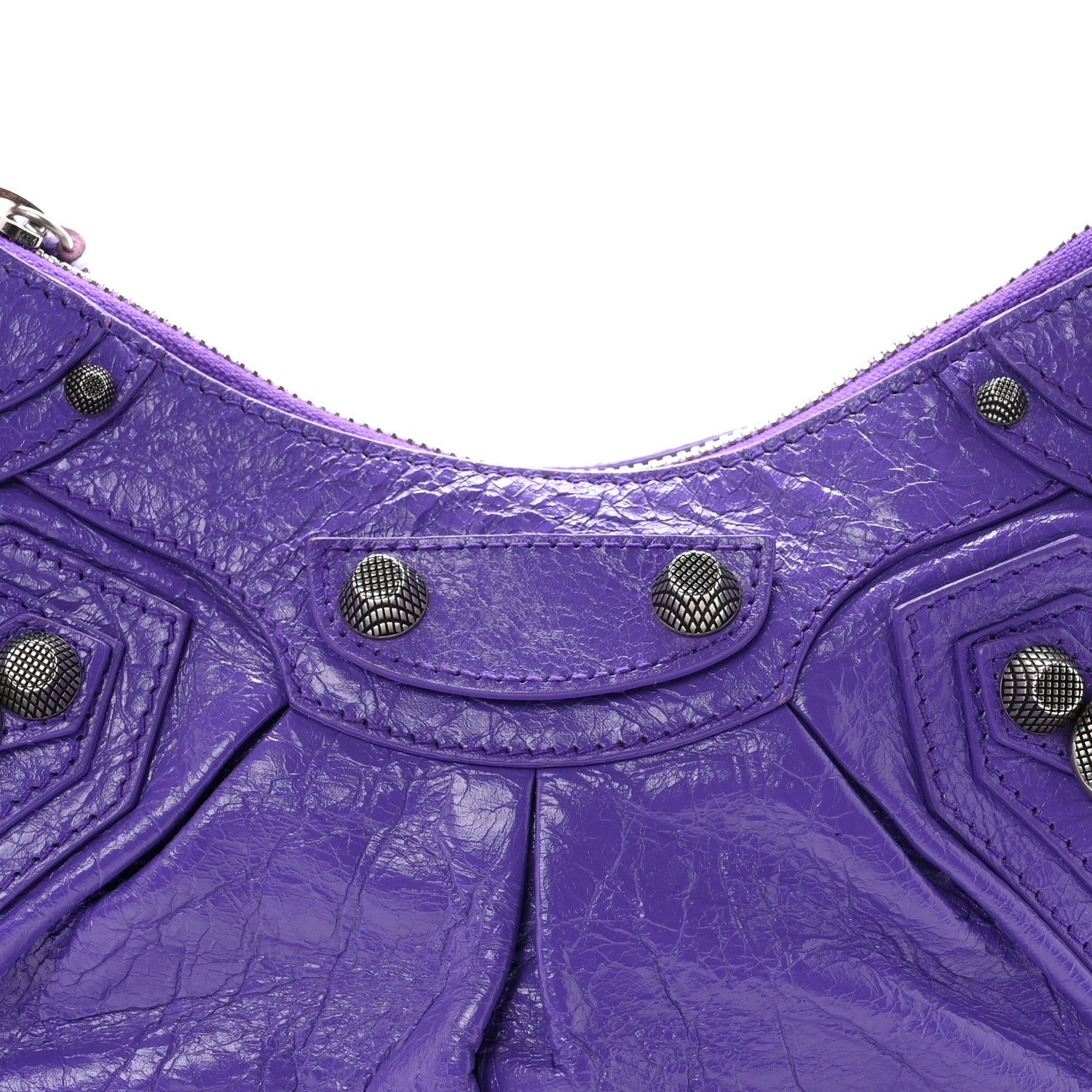 Balenciaga Agneau Arena Le Cagole Shoulder Bag XS Purple 9 of 11