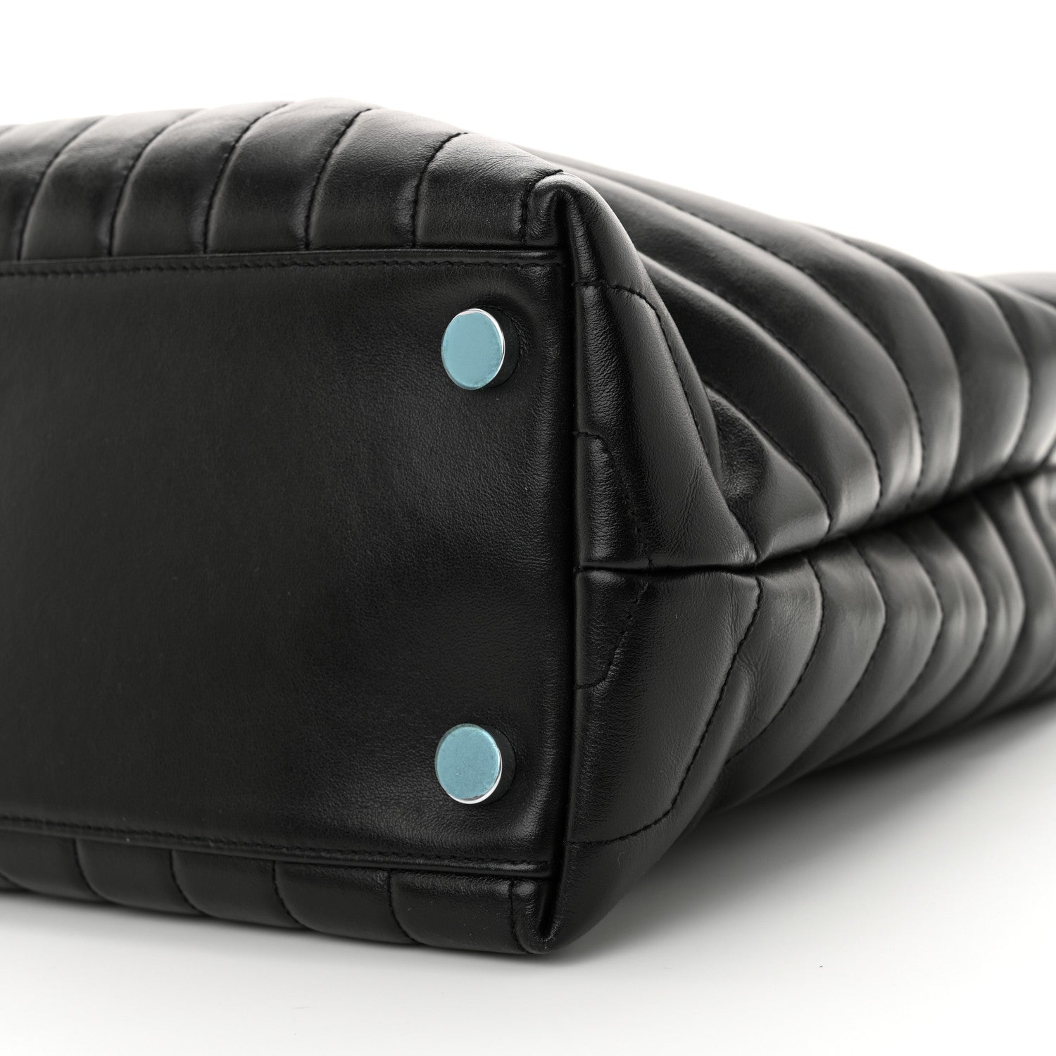 Saint Laurent Calfskin Y Quilted Monogram Large Loulou Shopper Black 10 of 13
