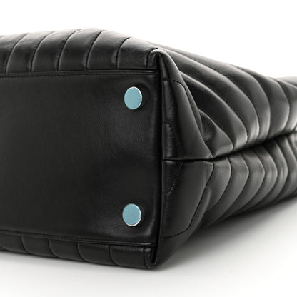 Saint Laurent Calfskin Y Quilted Monogram Large Loulou Shopper Black 10 of 13