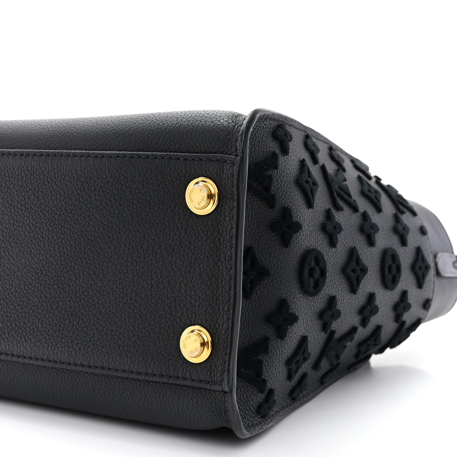 Louis Vuitton Calfskin Monogram Tufting On My Side Black 8 of 9