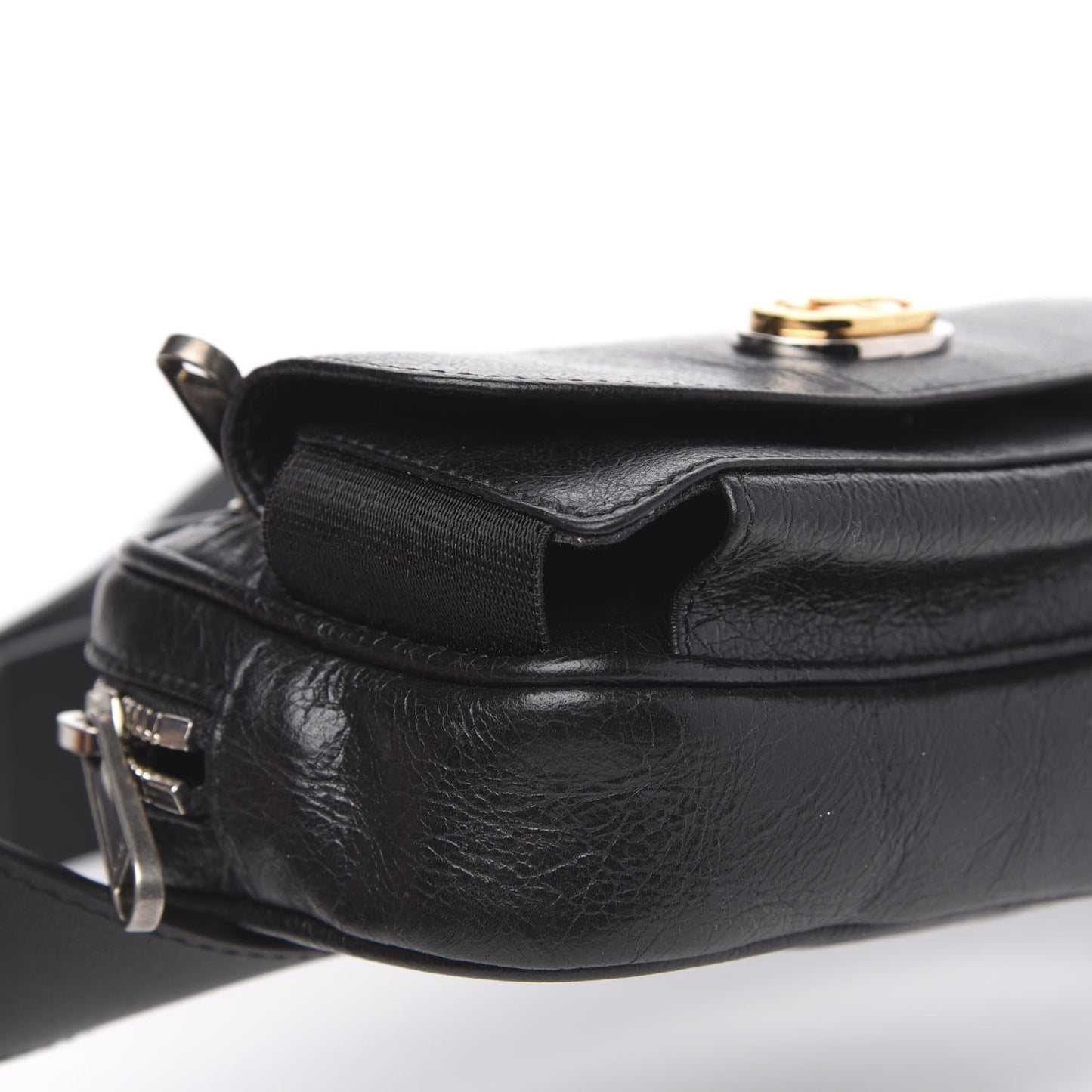 Fluffy Calfskin Mini Morpheus Belt Bag 90 36 Black