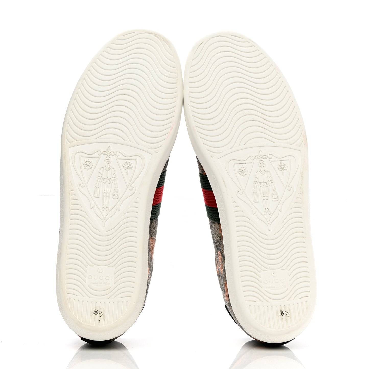 GG Supreme Monogram Berry Web Womens Ace Sneakers 39.5 Beige Light Copper Black