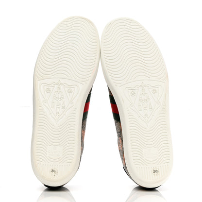 Gucci GG Supreme Monogram Berry Web Womens Ace Sneakers 39.5 Beige Light Copper Black 5 of 14