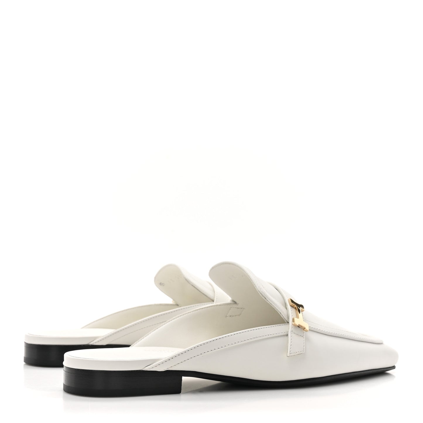 Calfskin Womens Groupie Mules 35.5 White