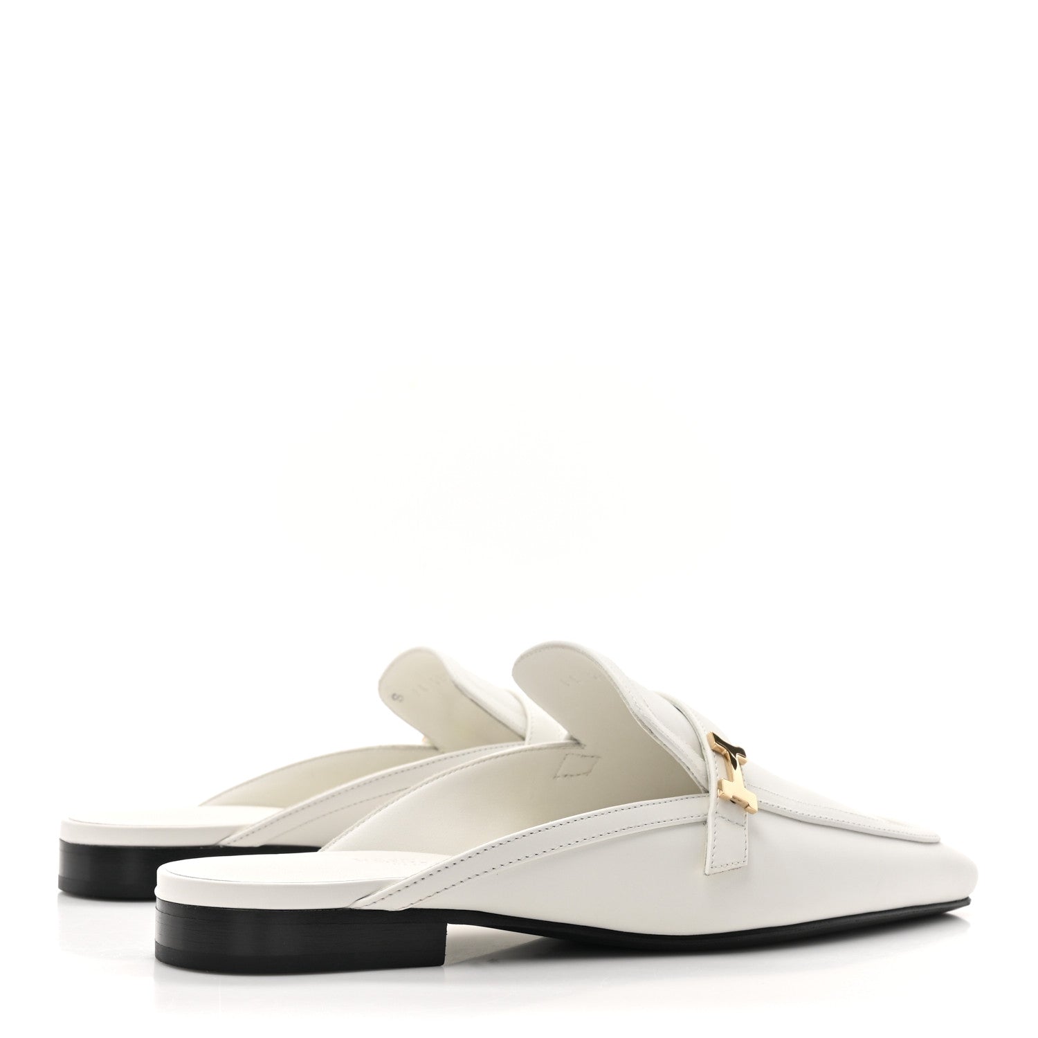Hermes Calfskin Womens Groupie Mules 35.5 White 4 of 10