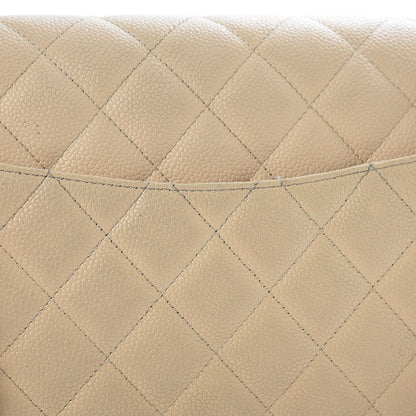 Chanel Caviar Quilted Jumbo Double Flap Beige Clair 13 of 19