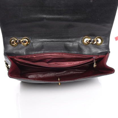Chanel Lambskin Quilted XL Jumbo Single Flap Black 10 of 21