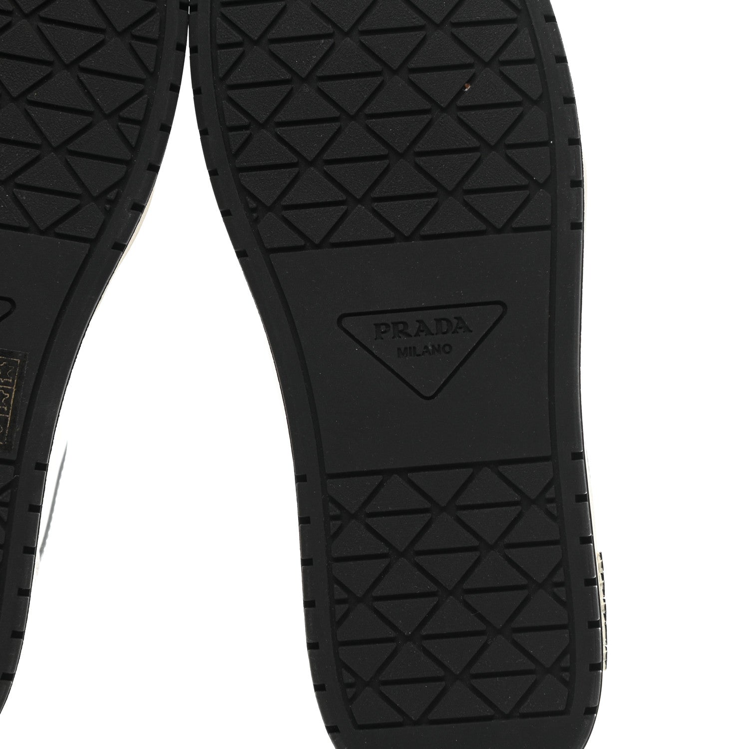 Prada Vitello Sport Spazzolato Rois Rubber Triangle Logo Perforated Womens District Low Top 30mm Sneakers 37 White Fiordaliso 6 of 10