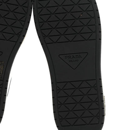 Prada Vitello Sport Spazzolato Rois Rubber Triangle Logo Perforated Womens District Low Top 30mm Sneakers 37 White Fiordaliso 6 of 10