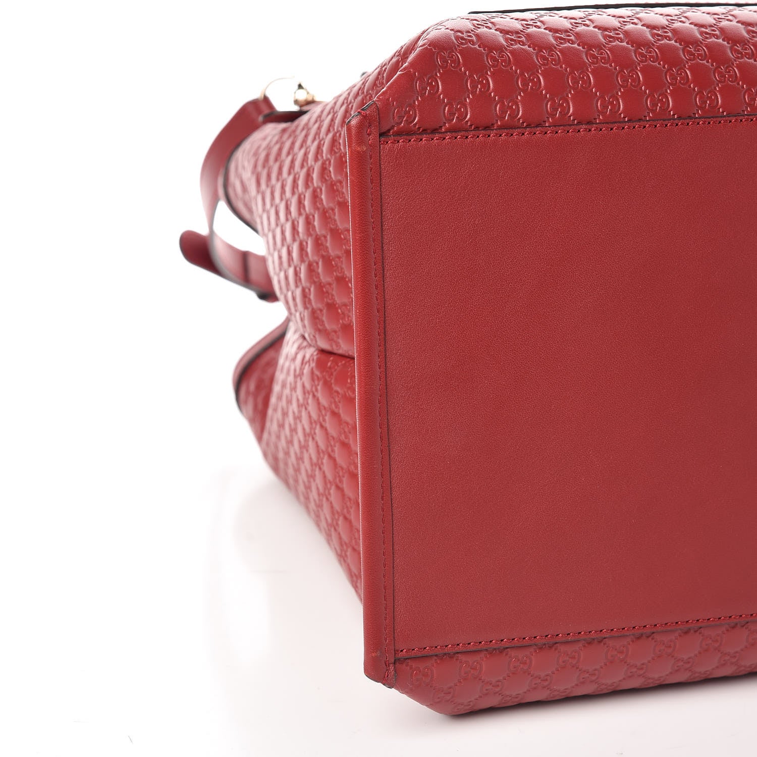 Gucci Soft Microguccissima Large Tote Red 9 of 10