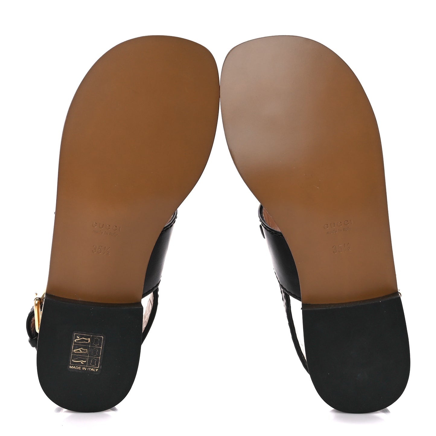 Nappa Charlotte Horsebit Thong Sandals 35.5 Black