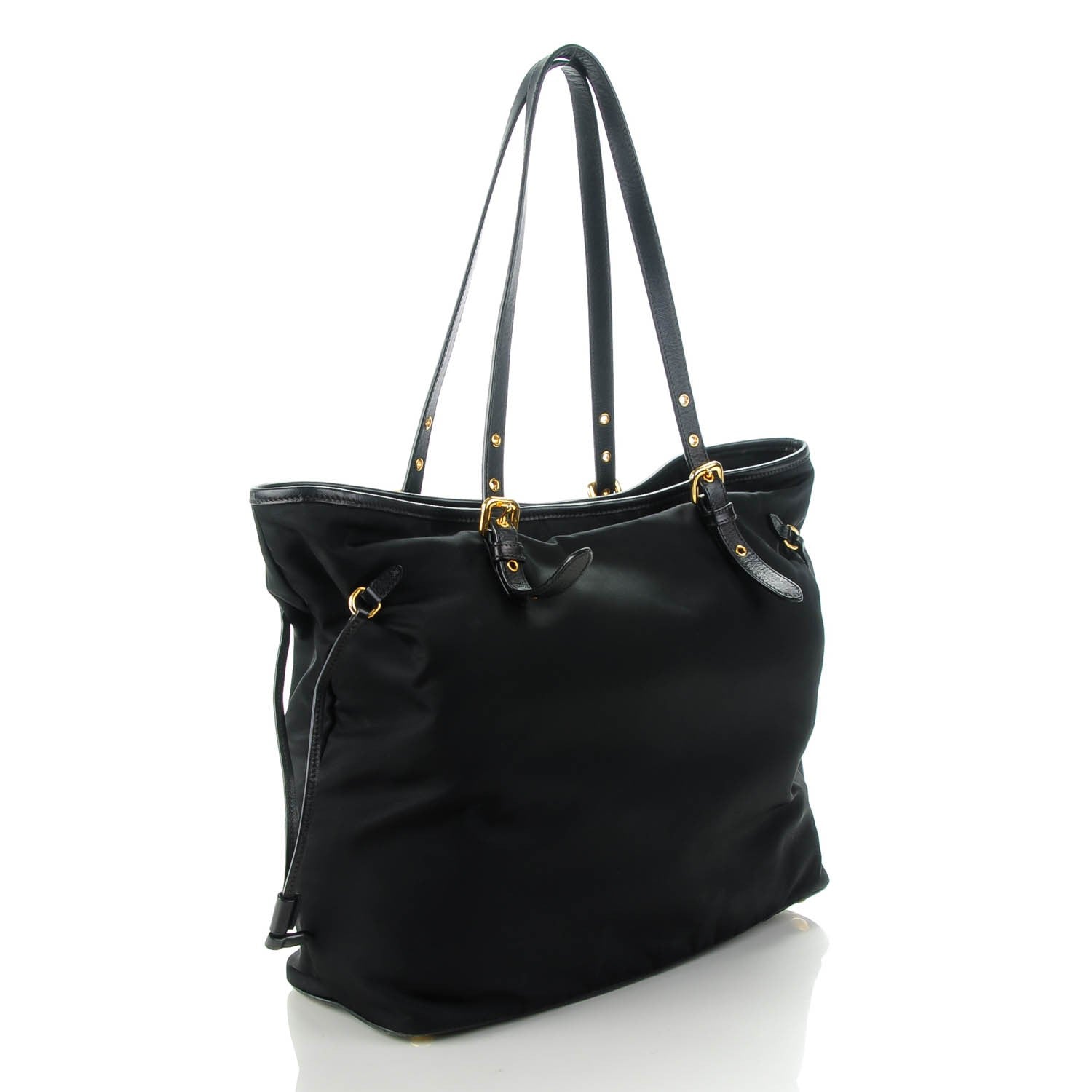 Prada Saffiano Tessuto Nylon Tote Black 3 of 9