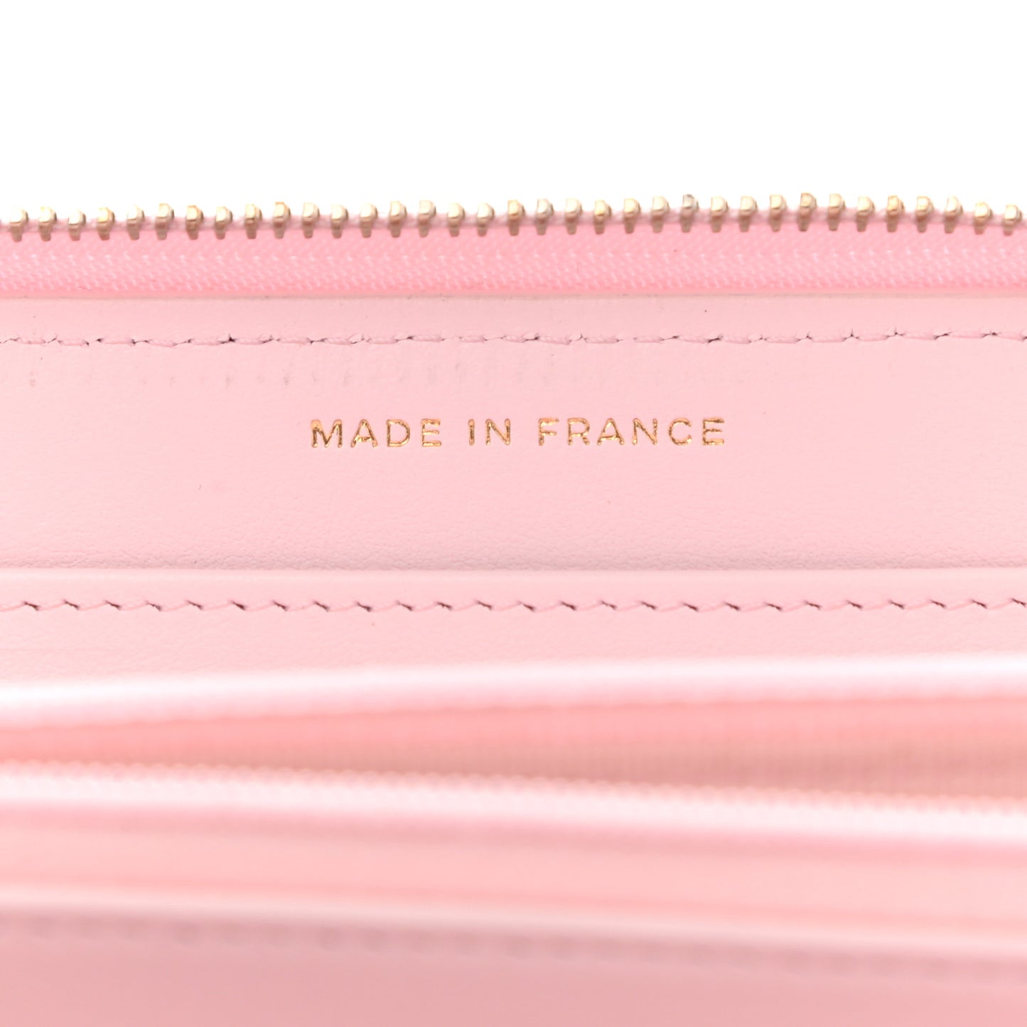 Caviar Quilted Large Gusset Zip Around Wallet Light Pink