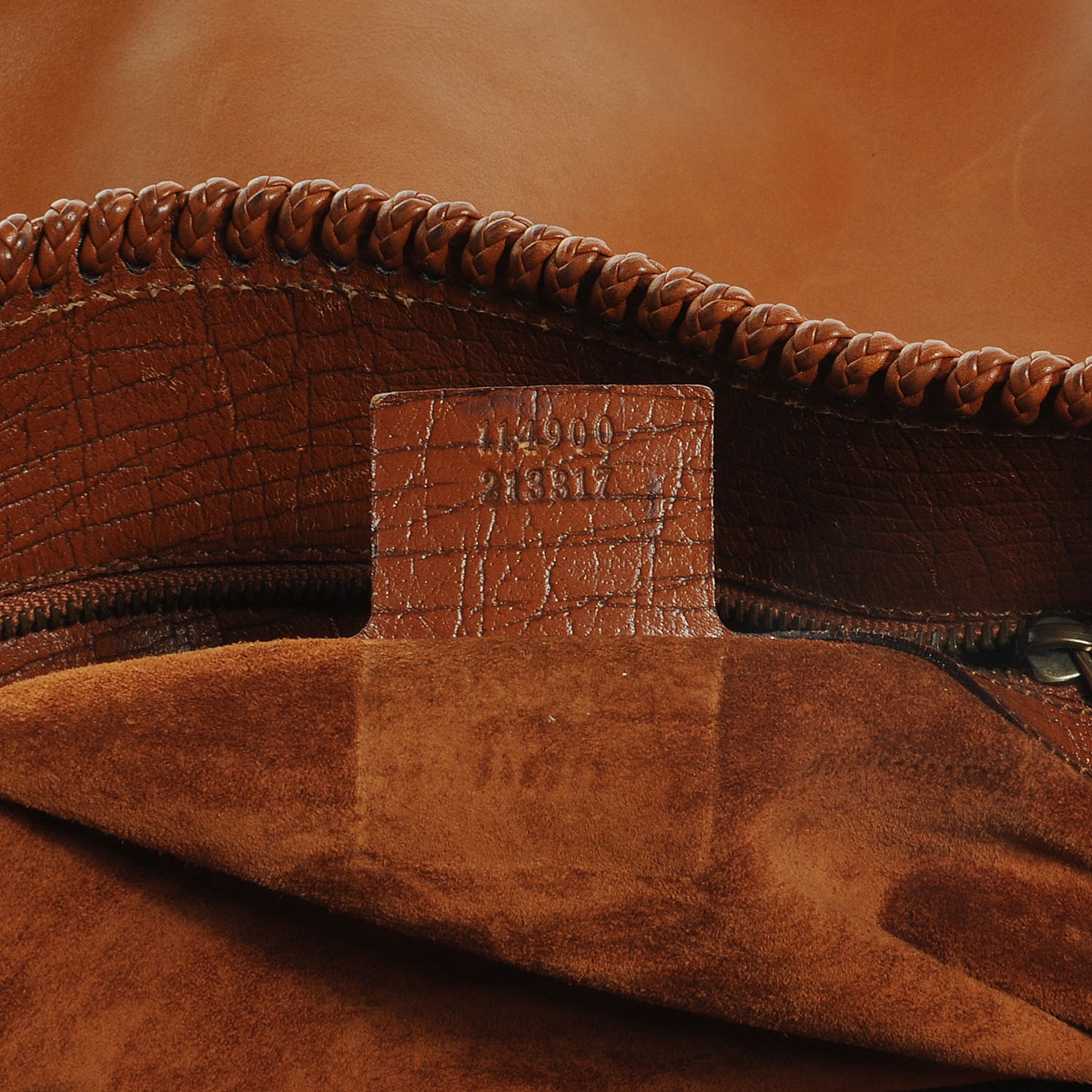 Leather Large Horsebit Chain Hobo Camel