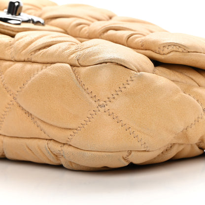 Chanel Calfskin Quilted Medium Bubble Quilt Flap Bag Beige 10 of 18