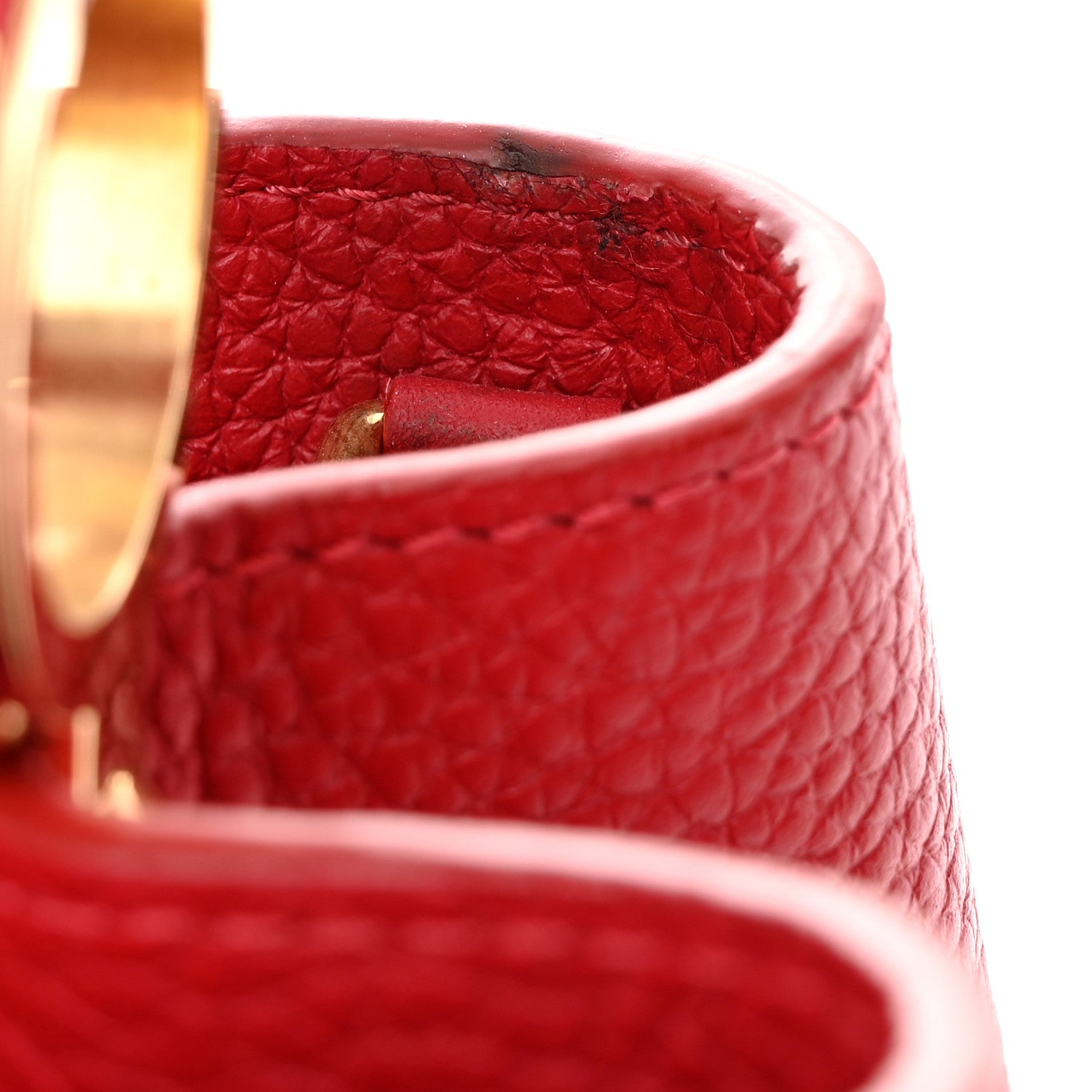 Louis Vuitton Taurillon Capucines PM Scarlet 13 of 16