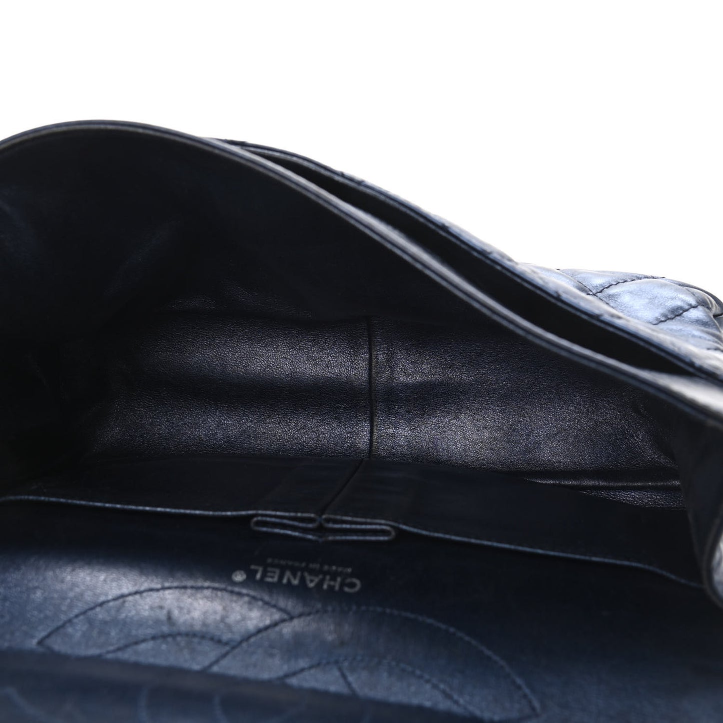 Metallic Aged Calfskin Quilted 2.55 Reissue 227 Flap Blue