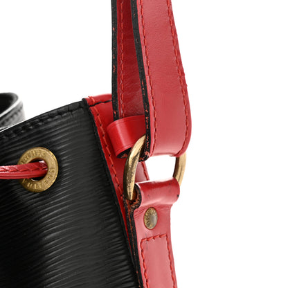 Louis Vuitton Epi Bi-Color Noe Castillan Red Black 10 of 15