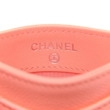Chanel Caviar Quilted Card Holder Coral 8 of 12