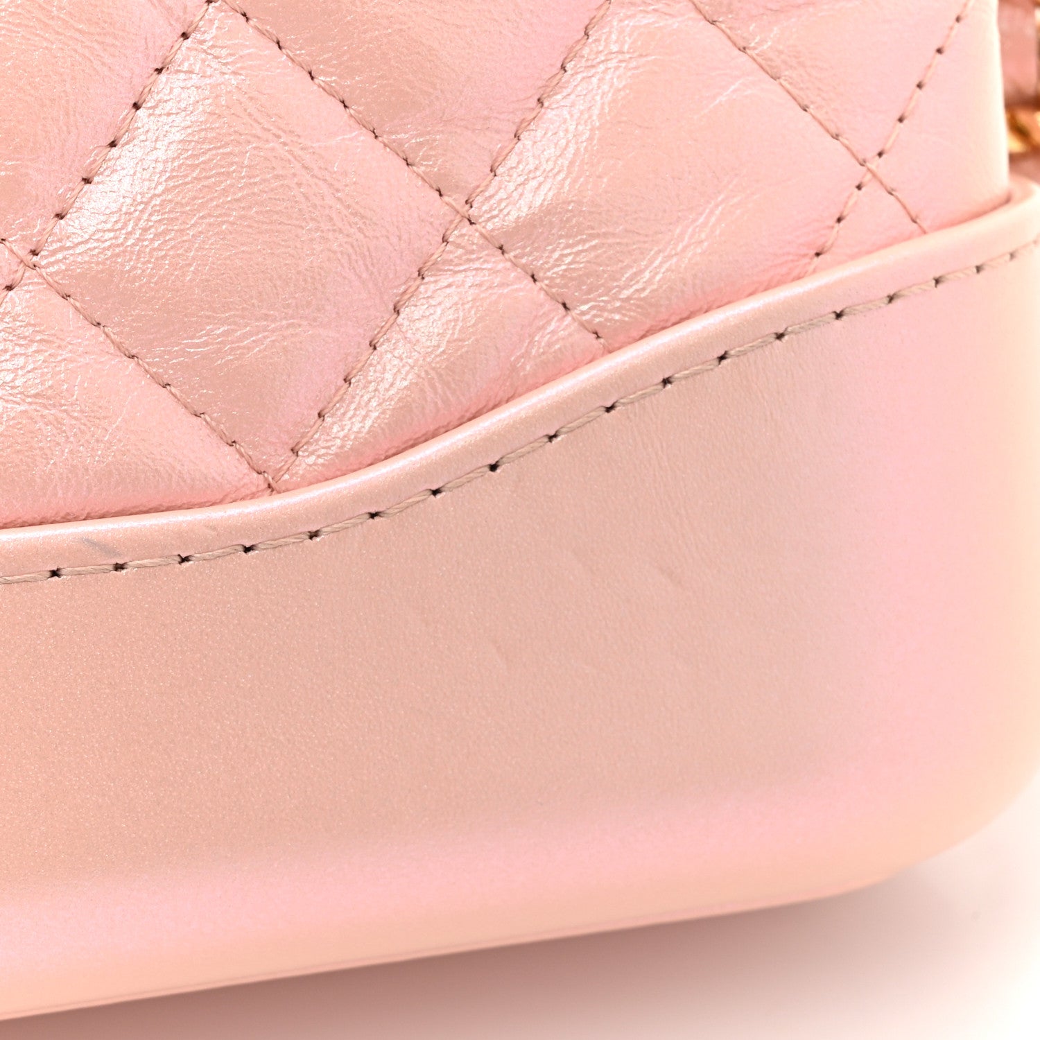 Chanel Iridescent Lambskin Calfskin Quilted Small Gabrielle Clutch With Chain Light Pink 12 of 13