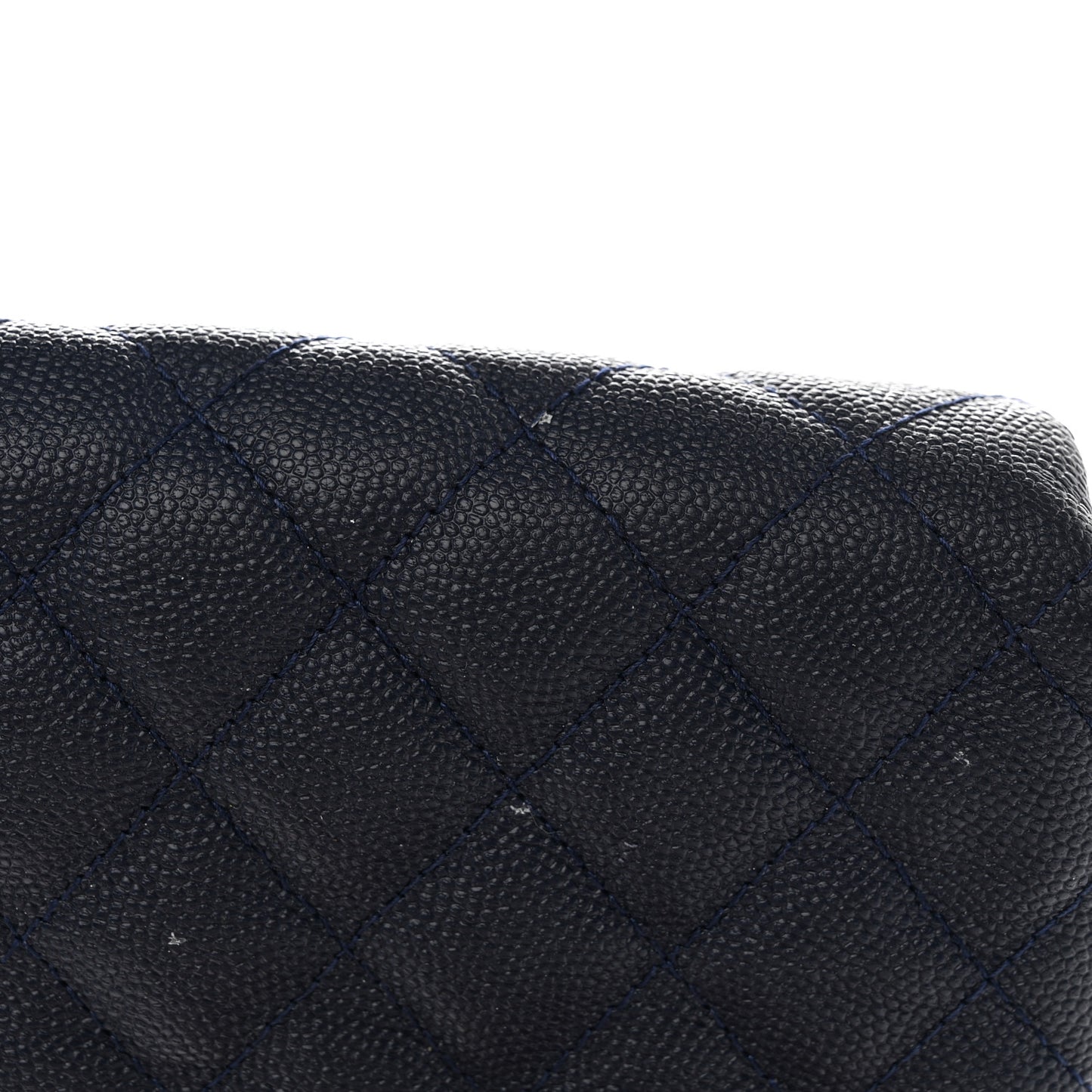 Caviar Quilted Small Pouch Navy