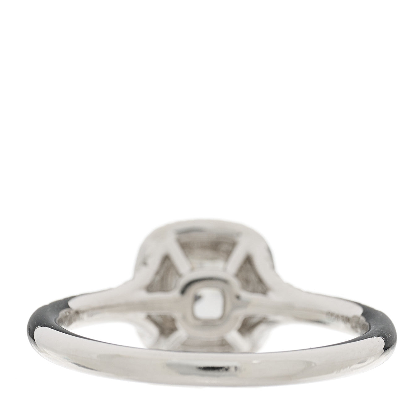 Tiffany Platinum Diamond .30ct Soleste Cushion Cut Double Halo Engagement Ring 50 5.25 3 of 5