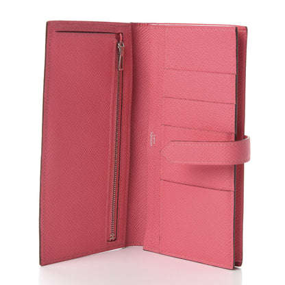 Hermes Epsom Bearn Gusset Wallet Rose Azalee 5 of 10