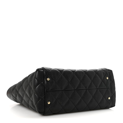 Chanel Caviar Quilted Large CC Shopping Tote Black 5 of 12