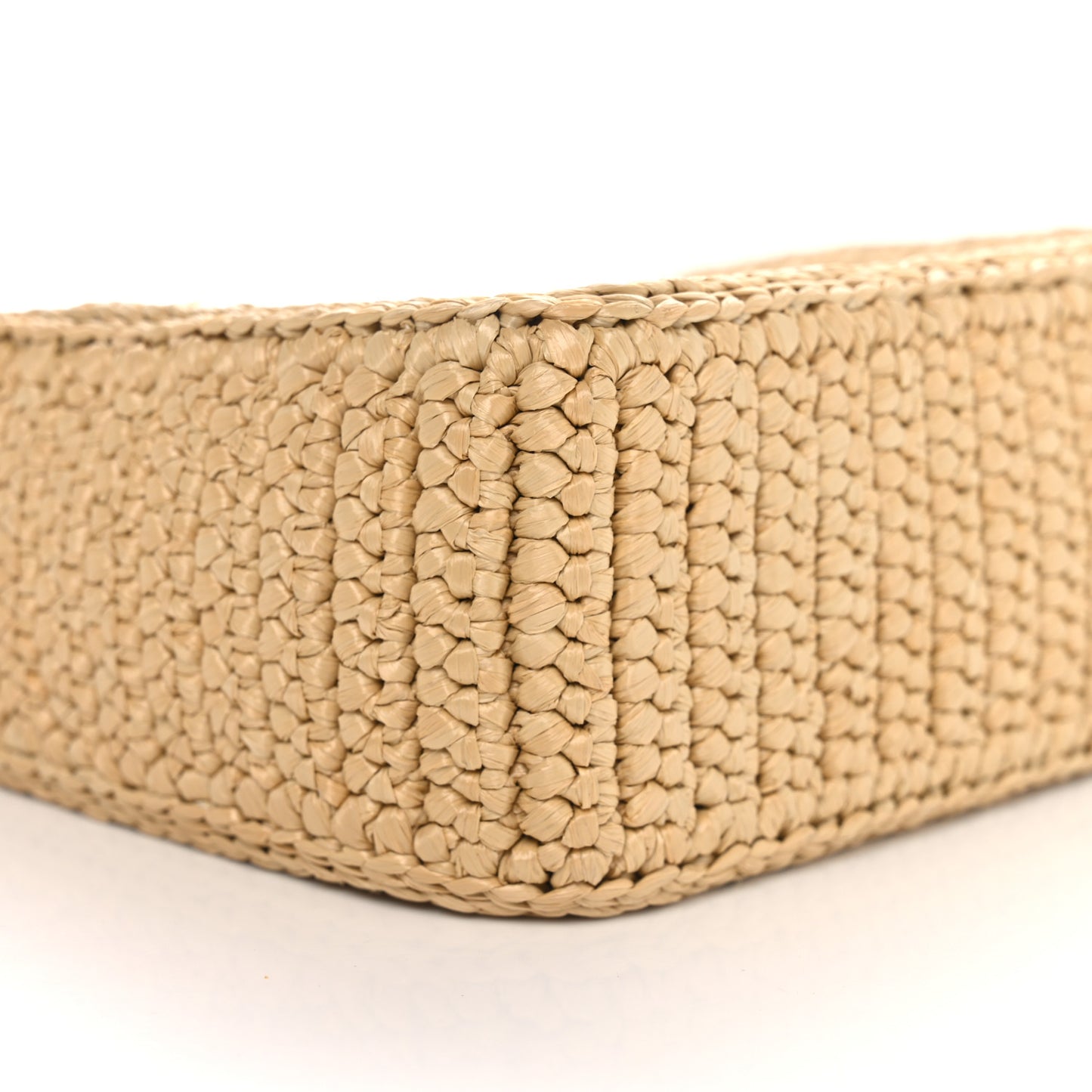Yarn Raffia Effect Crochet Mini Re-Edition 2000 Shoulder Bag Naturale