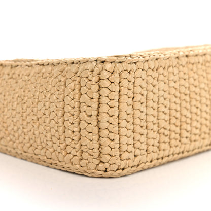 Prada Yarn Raffia Effect Crochet Mini Re-Edition 2000 Shoulder Bag Naturale 9 of 10