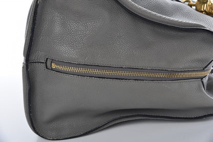Alexander McQueen Pebbled Calfskin Large Skull Padlock Zip Around Tote Dark Grey 25 of 28