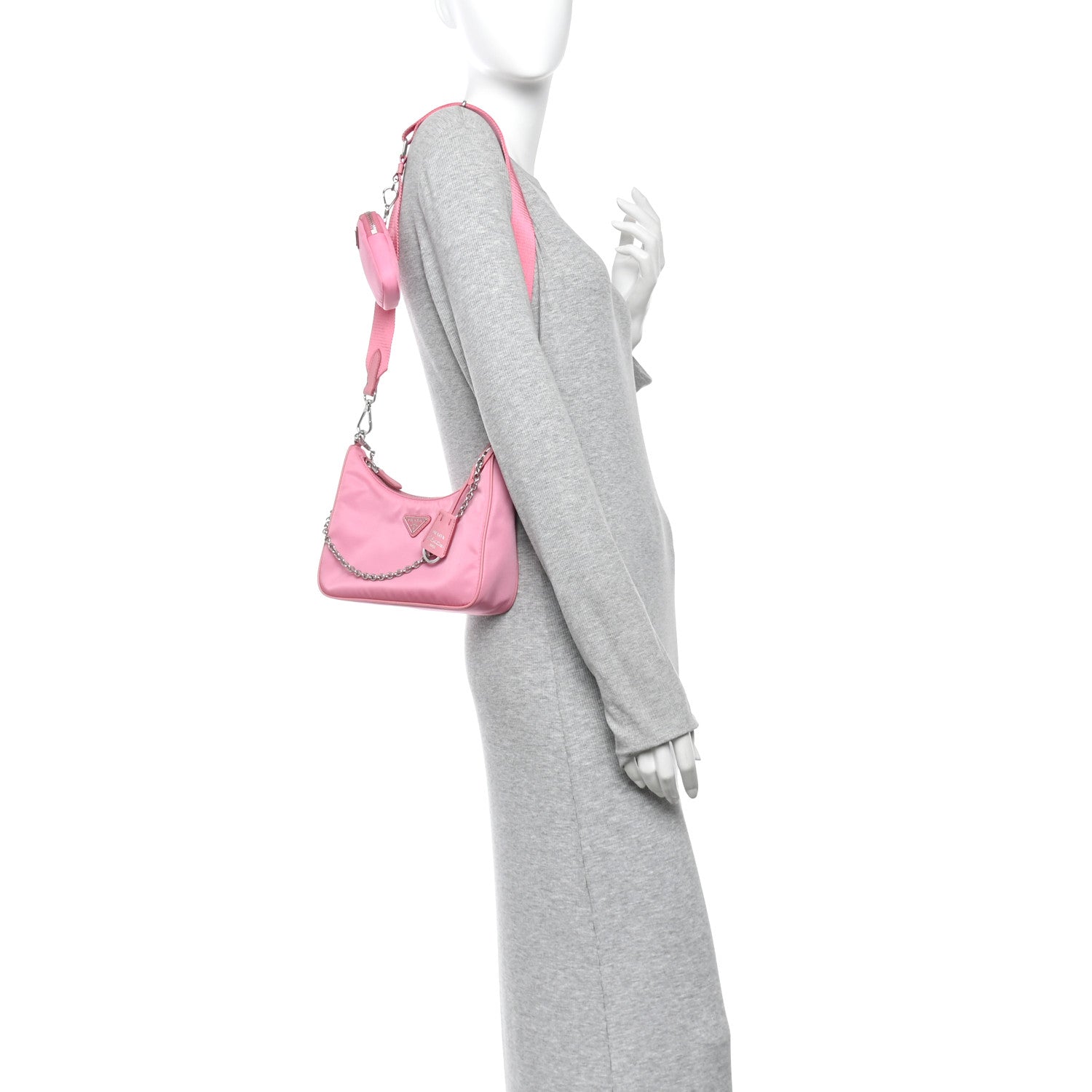 Prada Nylon Re-Edition 2005 Shoulder Bag Begonia 2 of 10