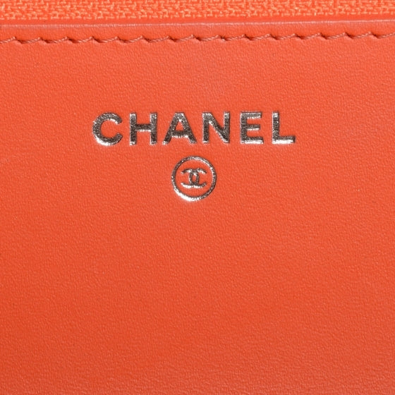 Patent Caviar Timeless Wallet On Chain WOC Orange