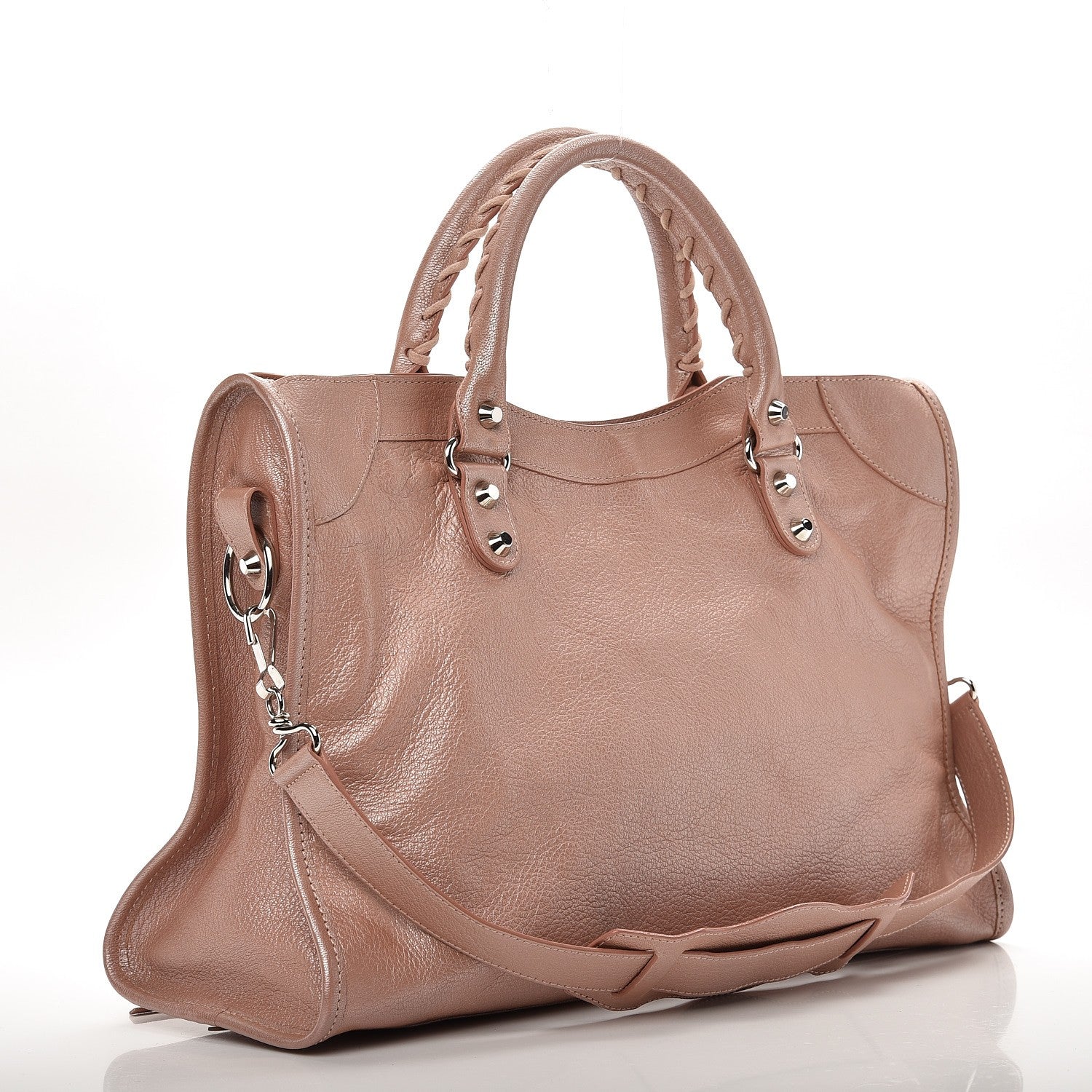 Balenciaga Pearlescent Goatskin Classic Palladium Hardware City Rose Rose Light 4 of 10